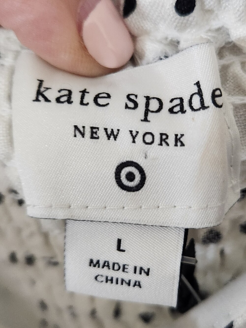 NWT Kate Spade x Target Mini Polka Dot Tie-Waist Midi Dress L Large - Picture 10 of 11